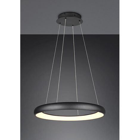 Suspension LED anneau noir Ø75 CCT 59W Trio Cardona (1/3)