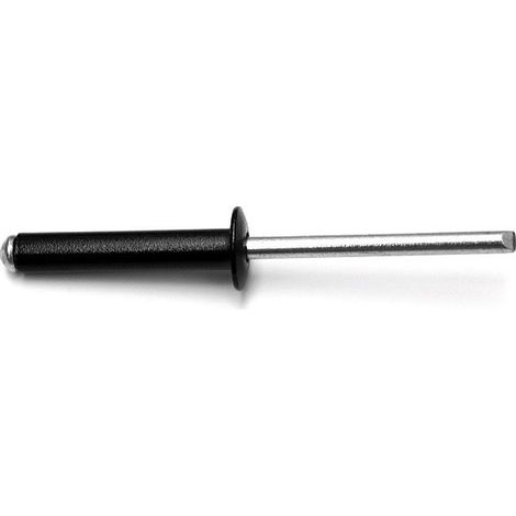 Rivet Alu / Acier TRS Noir Etoile 4.0X12