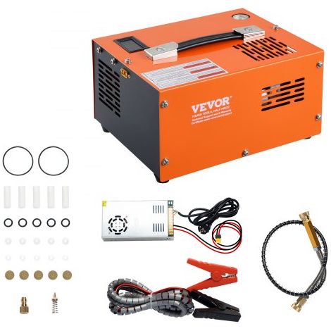 PCP Kompressor 30Mpa/4500 PSI Luftkompressor 0,5L Tragbarer PCP DC12V & AC115V Kompressor 25min Einschaltdauer Luftpump Hochleistungskonverter Hochdruckpumpe Airgun Gewehr (1/5)