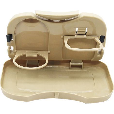 Beige folding table seat backrest and tray (1/5)