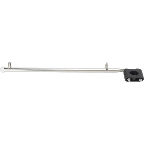 Mât de drapeau de type rail marin 390 mm/15,35 pouces réglable en acier inoxydable pour bateaux, yachts, voiliers, hors-bord