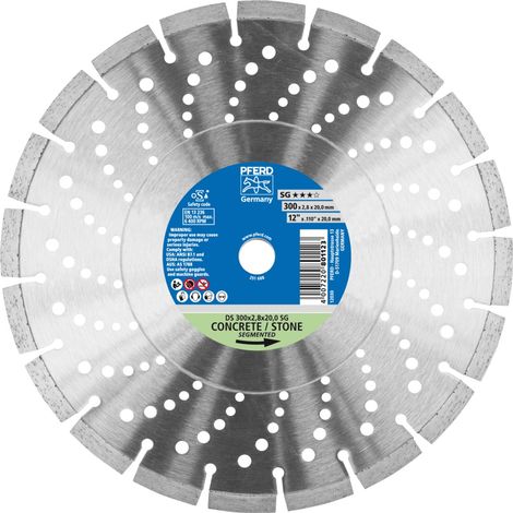 PFERD TOOLS Diamant-Trennscheibe DS 300x2,8x20,0mm SG für schnelles Trennen von Stein und Beton (1/4)