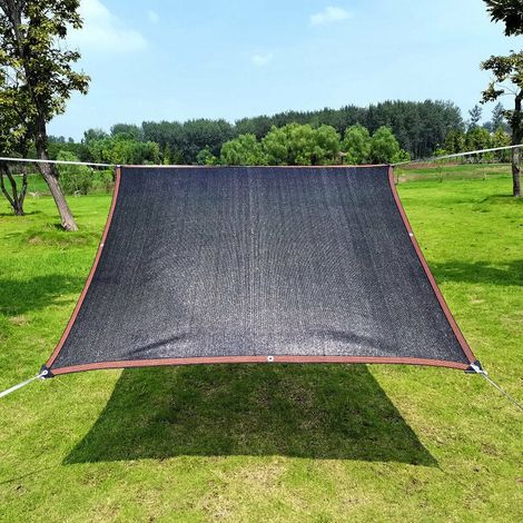 Filet d'ombrage de jardin, filet d'ombrage noir de 4 x 6 m, 96% d'ombredes , pour jardin, serre, grange, jardin extérieur (1/4)