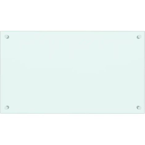 Panel antisalpicaduras decorativo para cocina 70 x 40 cm vidrio templado blanco 020046316 (1/5)