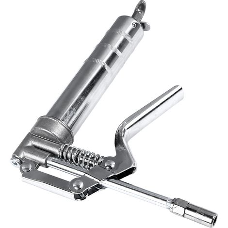 Pistolet graisseur portatif en métal chromé de 120 cm³ pour équipements industriels (1/5)