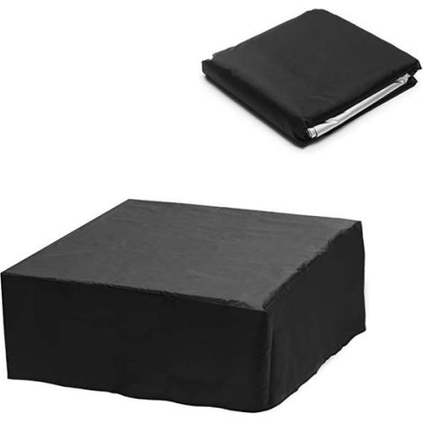 Housse de meuble, 25025090C Housse de table carrée en tissu Oxford imperméable extérieur Housse de meuble (Noir) (1/4)