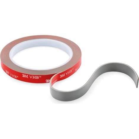 3M VHB Klebebänder – Extra starkes, universelles doppelseitiges Klebeband aus Acrylschaum, wasser- und hochtemperaturbeständig, für LED-Streifen, Auto, Haushalt, Büro (10 mm x 3 m) (1/5)