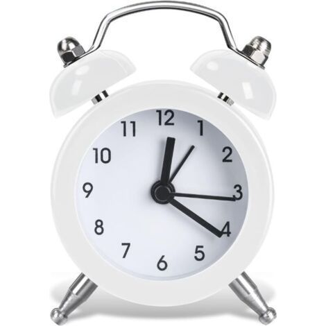 Silent Vintage Analog Alarm Clock, Loud Alarm, Mini Battery Operated Alarm Clock for Bedroom, Living Room, Retro Style (1/5)