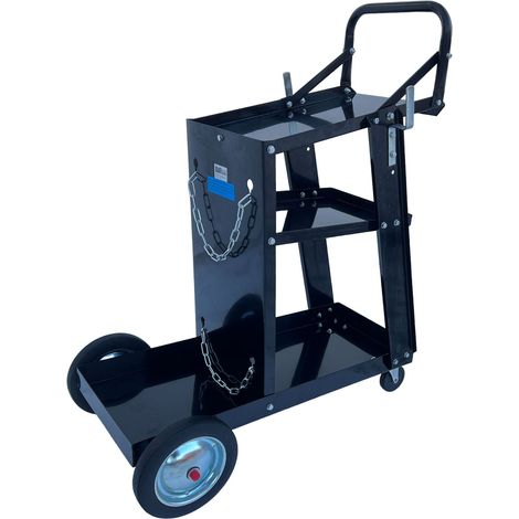 Mobiler Schweißwagen 80 kg Schweißmobil Schweißgerätewagen Gasflaschenwagen 3 Ablagefächer (1/5)