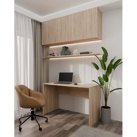 Scrivania, rovere Sonoma, 120 x 76 x 50 cm (1/2)