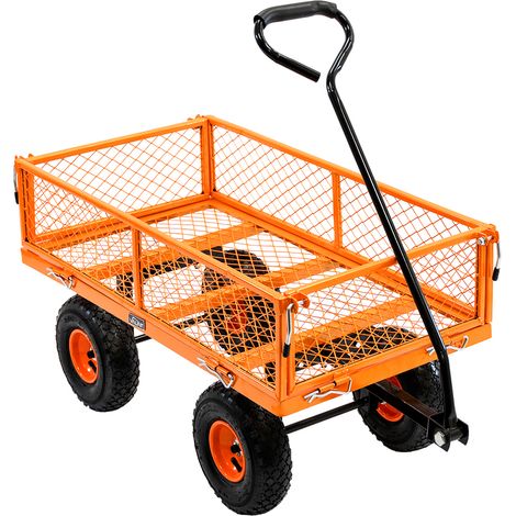 Vaunt 82Ltr 200kg Capacity Metal Garden Cart Wheeled Camping Trolley V1712000