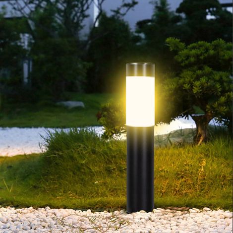 Lampe Solaire De Jardin Cylindrique En Acier Inoxydable Pour Extérieur - 1 Pièce (1/5)