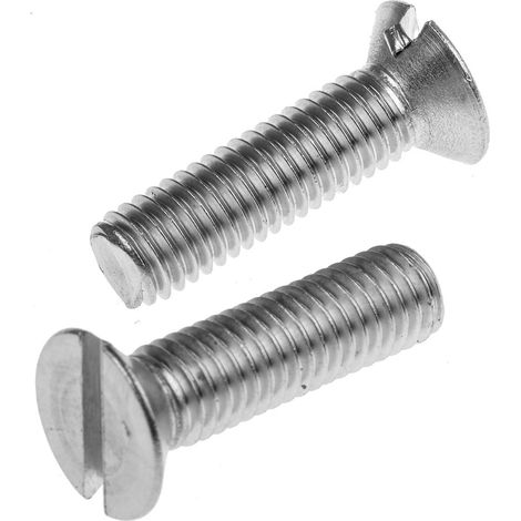 Vis à métaux RS PRO M8 à tête Fraisée fendue en Acier Inoxydable, 30mm ( Prix pour Sachet de 25 )