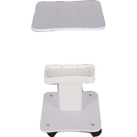 Estantería de almacenamiento multifuncional, ruedas silenciosas, color blanco. (1/2)