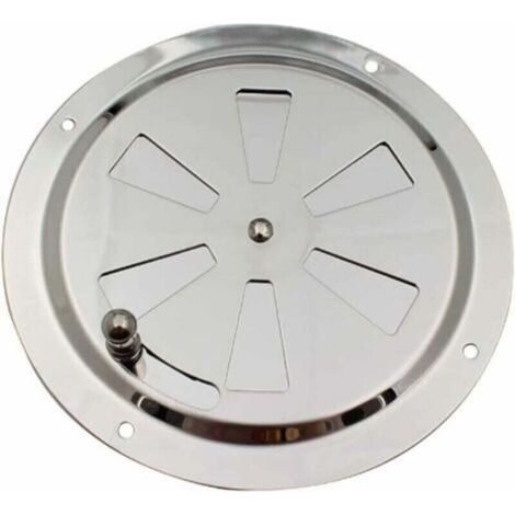 Rejilla de ventilación redonda, abertura de ventilación ajustable, entrada y salida de aire de acero inoxidable.