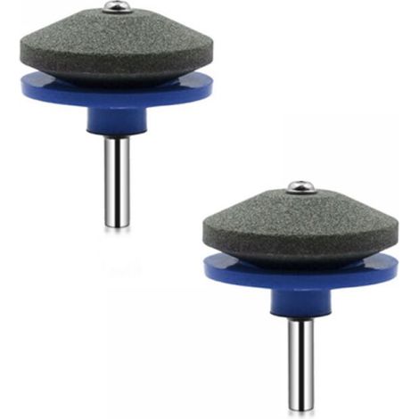 2-teiliger Rasenmähermesserschärfer, universeller Handbohrmaschinenschärfer (blau) (1/5)
