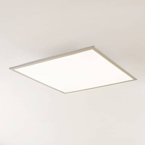 [GEBRAUCHT] B-Ware Lindby Led Panel Deckenleuchte Stenley Leuchte Silber Weiß Aluminium Quadratisch