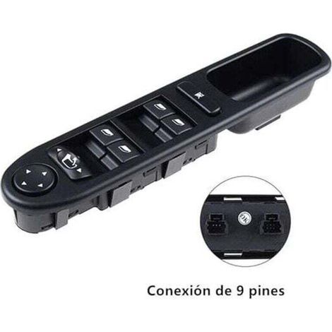 Levé Vitre Avant Gauche Drive CÔTÉ Vitre Électrique Interrupteur Principal, Interrupteur de Lève-Vitre Compatible pour Peugeot 307 307SW 307CC-- (1/5)