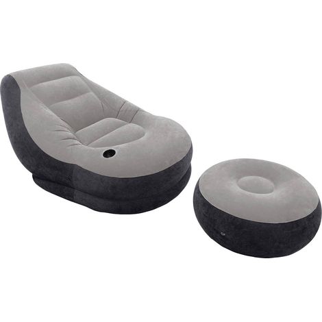 [GEBRAUCHT] B-Ware Intex UltraLounge Sessel 137x102x79 cm Grau aufblasbar mit Ottoman