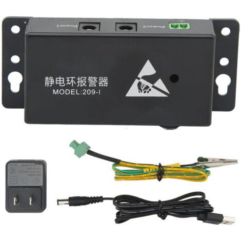 Bracelet antistatique ESD avec alarme, prise US 100‑240V, kit d'outils de mise à la terre pour poste de travail (1/5)