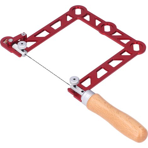 Mini scie à main pour le travail du bois, manche en bois en forme de U, scie à chantourner pour bijoutier et travail des métaux, 12,7 cm (5 pouces) (1/5)