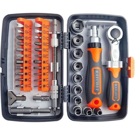 38 en 1 Ensemble d'Outils de Réparation, Boîte à Cliquet et Tournevis Multifonction Odipie (1/4)
