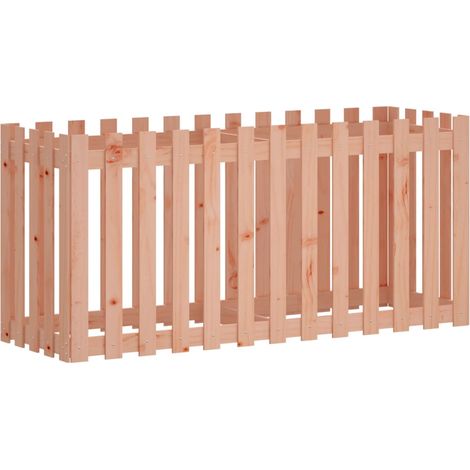 Jardinière bac lit surélevé plantes fleurs terrasse jardin de jardin design de clôture bois douglas massif marron