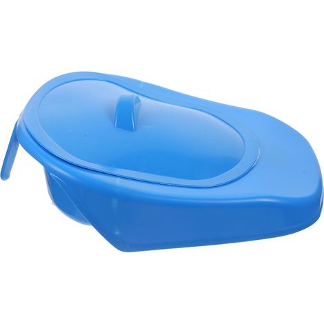 Bettpfanne Komfortabel und Leicht zu Reinigen mit Deckel aus Kunststoff Ergonomisch Geformt für Ältere und Bettlägerige Patienten Geeignet für Zuhause und Krankenhaus (1/5)