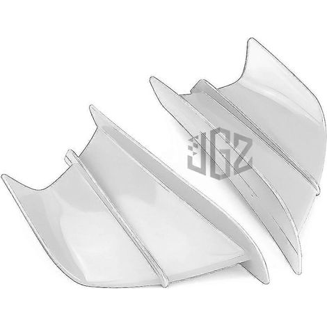 Motorrad-Seitenverkleidung aus ABS, Winglets, Schutzabdeckung, universell passend für Yamaha, Kawasaki, Suzuki, Vespa, Honda, KTM, Aprilia – Glänzend Weiß
