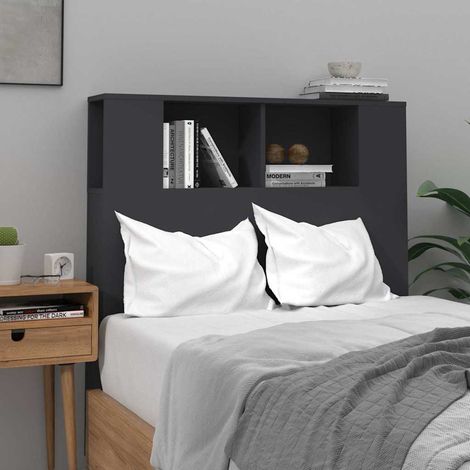 vidaXL Mueble cabecero negro 100x18,5x102,5 cm (1/5)
