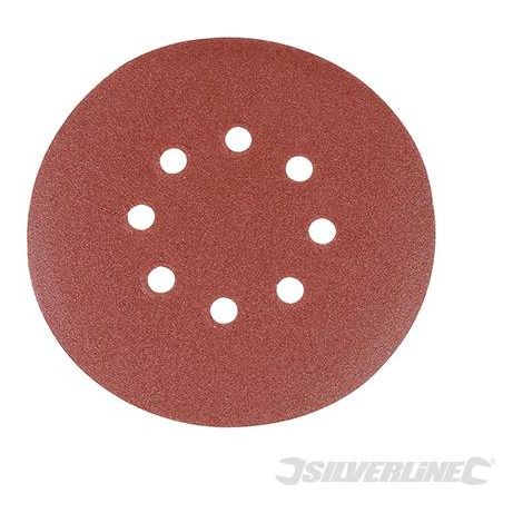 Silverline Dischi perforati a fissaggio strappo 150 mm 10pz Grana 120 (1/2)