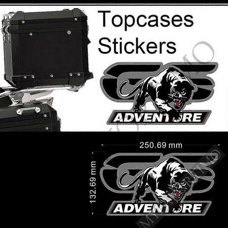 Autocollants pour BMW R1200GS, F850GS, F800GS, R1250GS, F750GS, G310GS, R1150GS, GSA, HP, valises de coffre, bagages, valises en aluminium, Adventure - GS Stickers23 (1/5)