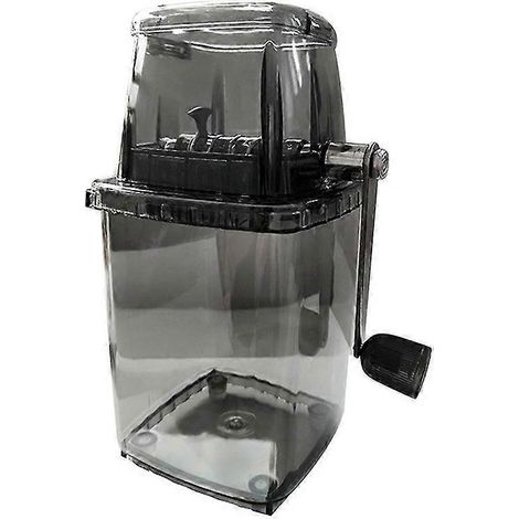 Broyeur à glace manuel domestique transparent et multifonctionnel, machine à glace pilée, noir (1/5)