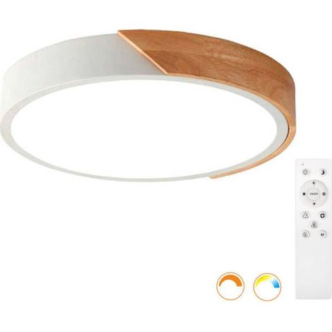 Plafón HALF MOON, 22W, 300mm, CCT, mando+APP, Blanco dual, regulable (1/5)