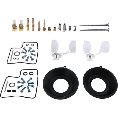 Kit de réparation de carburateur (2 pièces) pour Honda Shadow ACE Spirit 750 VT750C VT750CD VT750C2 VT750DC : joint, gicleurs, pointeau, flotteur et membrane. (1/5)
