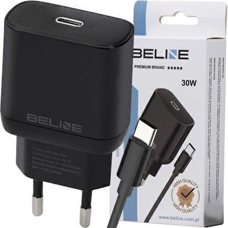 Beline BLNCB30C GaN 1x USB-C 30W + USB-C-Kabel schwarz (1/3)