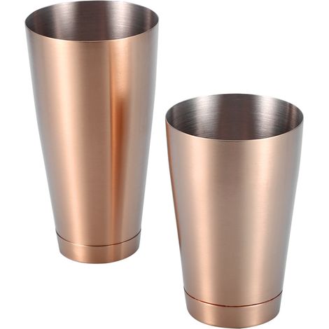 Shaker à cocktail en acier inoxydable robuste et durable, verre doseur bar, outil de cuisine maison, couleur or rosé (1/5)