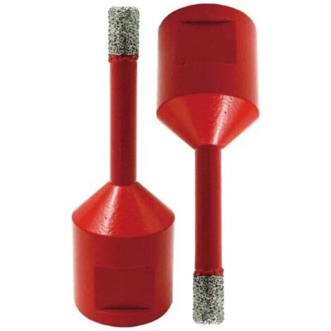 Foret diamanté 6 mm (1/4 po) - 2 pièces, foret diamanté brasé sous vide avec filetage 5/8-11, scie cloche diamantée pour porcelaine, céramique, granit, brique, marbre (standard 6 mm)