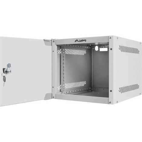 ARMARIO LANBERG MURAL RACK 10 4U/280X310 FLAT PACK SILVER PUERTA CRISTAL (1/4)