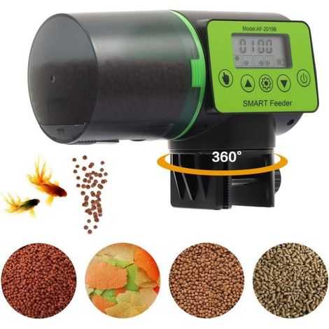 Kaelt - Distributeur automatique de nourriture pour poissons en une pièce pour minuterie d'aquarium pour vacances, week-ends, vacances Distributeur de nourriture pour poissons d'une capacité de 200 ml (1/5)