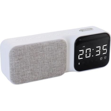Haut-Parleur Bluetooth Portable favorise la Production de mélatonine la Nuit Haut-parleurs Portable Bluetooth ABS Haut-Parleur de Basse Woofer, Blanc (1/5)