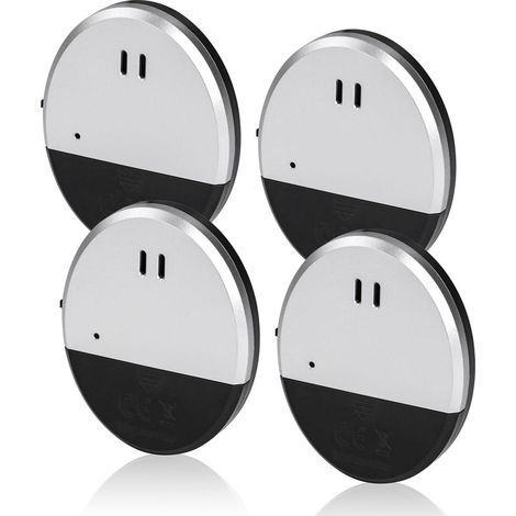 4er-Pack ultradünne Sicherheitsfensteralarme mit Vibrationsfunktion, selbstklebend, 130 dB, für Zuhause, Büro und Studentenwohnheim
