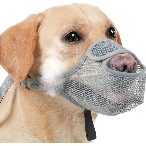 Hundemaulkorb – waschbar, weiches Netzgewebe, Anti-Biss, verstellbar, Anti-Bell-Trainings-Mundschutz für Hunde, weiches Netzgewebe für Erwachsene, Tierliebhaber, Familie und Haustiere