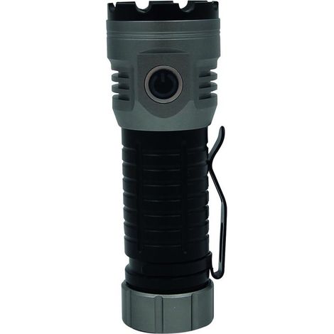 Torcia portatile LED COB (20W 2000lm) con cavo USB C fascio luminoso fino a 148m IPX4 Ø30x104mm colore nero e grigio