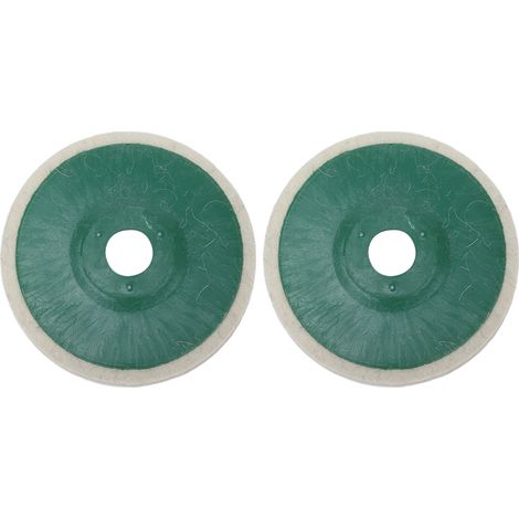 Lot de 2 disques de polissage ronds en feutre de laine de 12,7 cm (5 pouces) pour meuleuse d'angle. Accessoires pour meuleuse d'angle. (1/5)