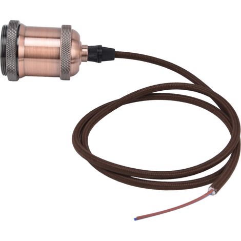 Suspension E27 Douille avec Câble Vintage Lampe Pendentif pour Chambre 100‑240V (1/5)