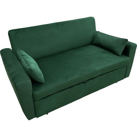 Grünes Samt-Couch-Sofa mit 2 Sitzplätzen MATT