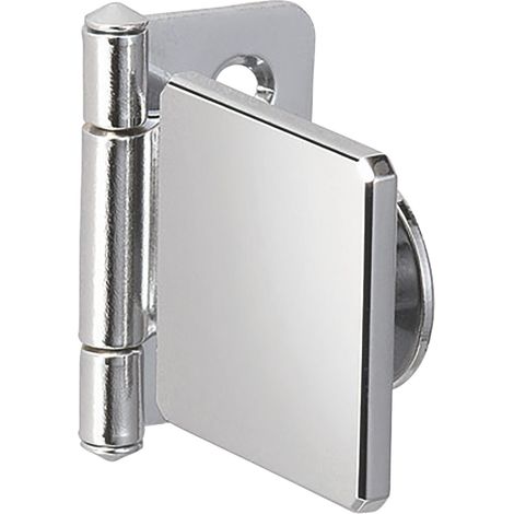 LAMP®Glastürscharnier GH34-0CR-K, Glas 4-6 mm 36x38 mm, Stahl verchromt eckig