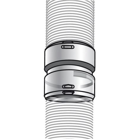 Ubbink – Raccord PE D80mm flexible à flexible – Adaptateur plomberie PPTL – Longueur 112mm – Pour conduits cheminée 80mm (1/2)