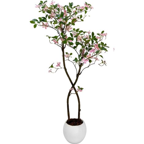 Planta de jazmín artificial, sin necesidad de mantenimiento, diseño realista, rosa, 120 cm. (1/2)
